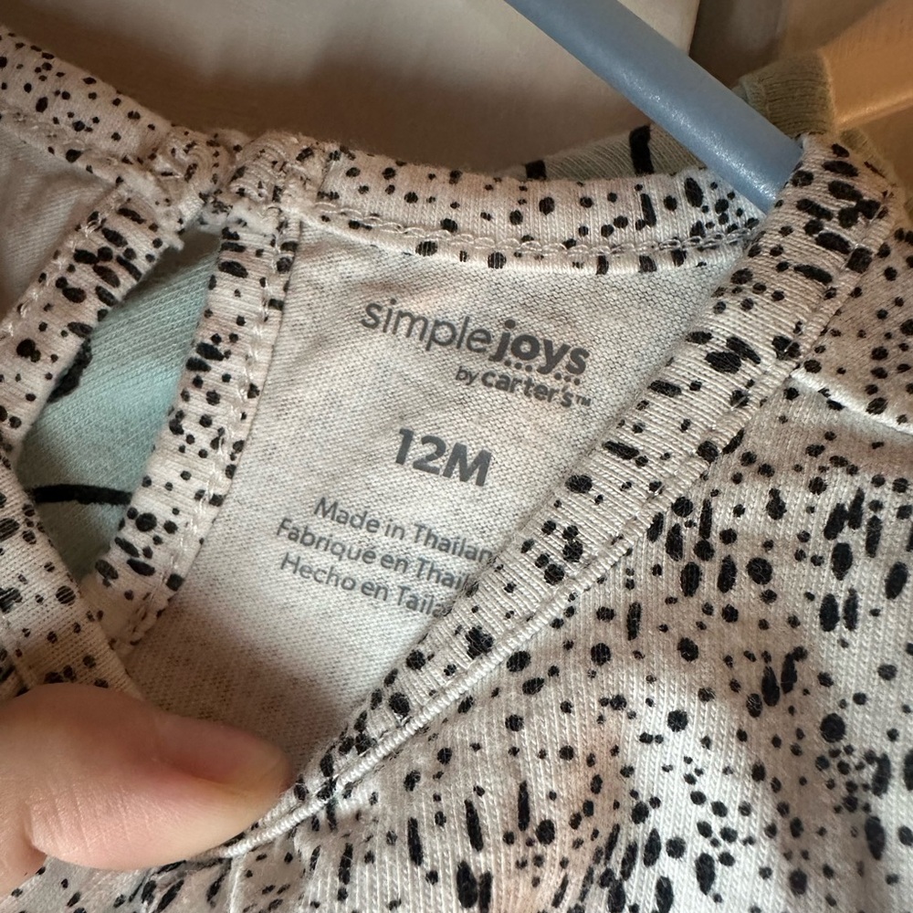 Carter's Black Speckled Bodysuit and Blue Hearts Bodysuit - Picture 2 of 10
